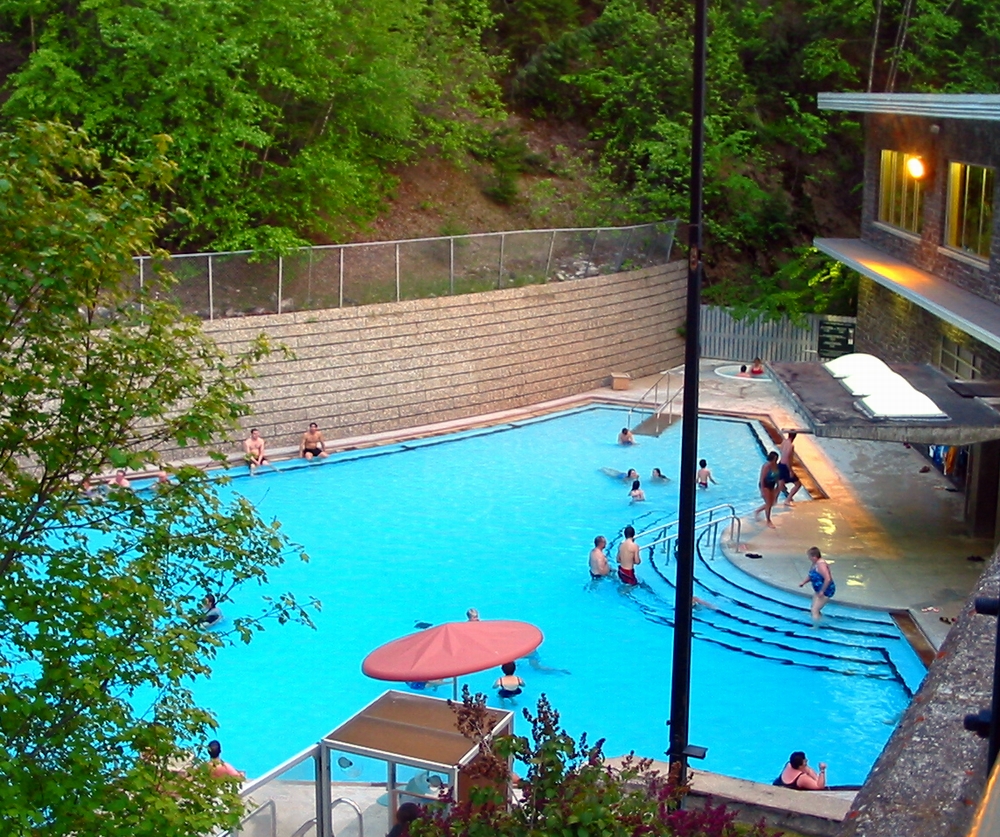 Hot pool at Radium Hot Springs in Kootenay National Park