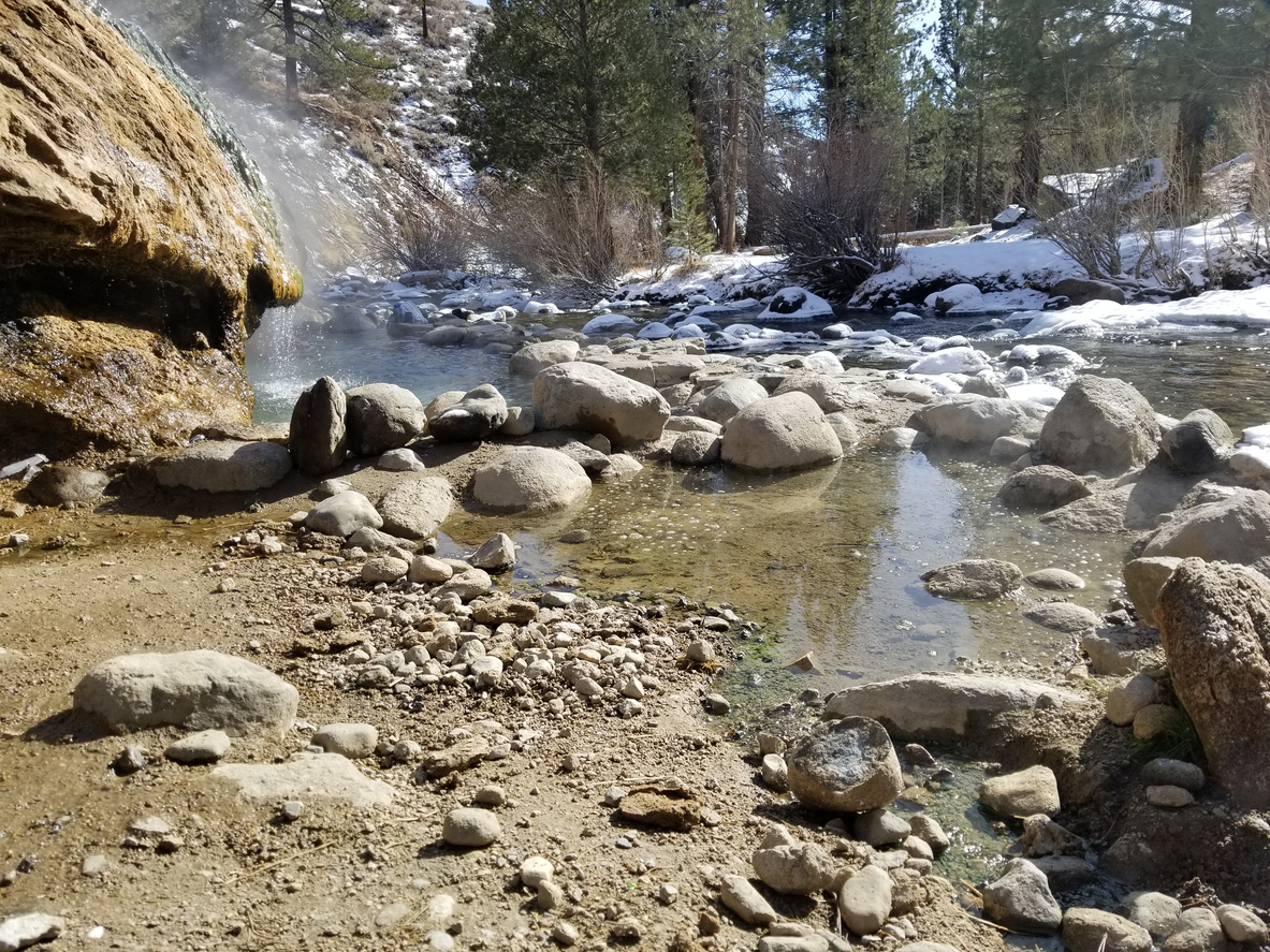 Buckeye Hot Springs and Buckeye Creek near Bridgeport, California
