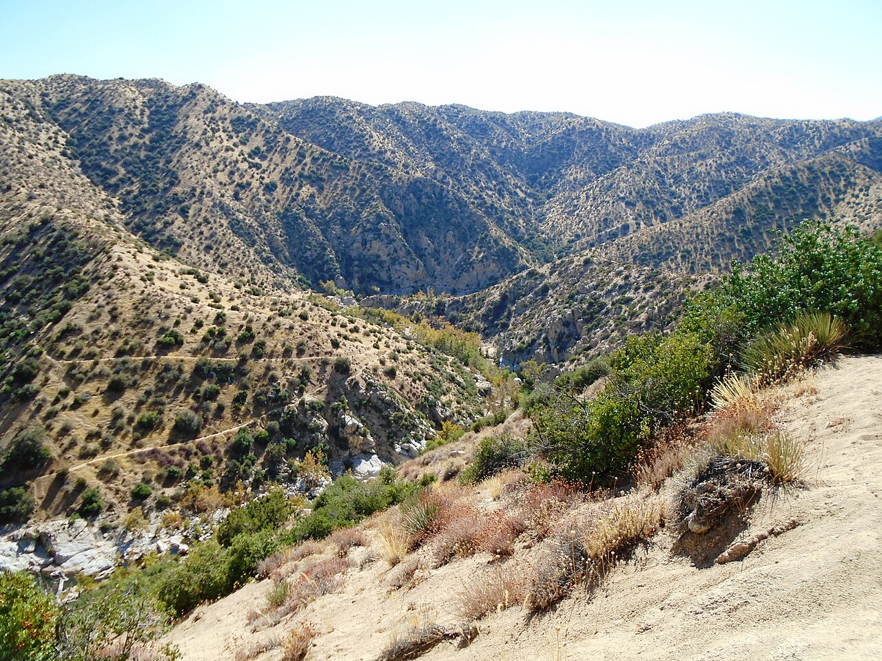 View toward Deep Creek Hot Springs from the trail